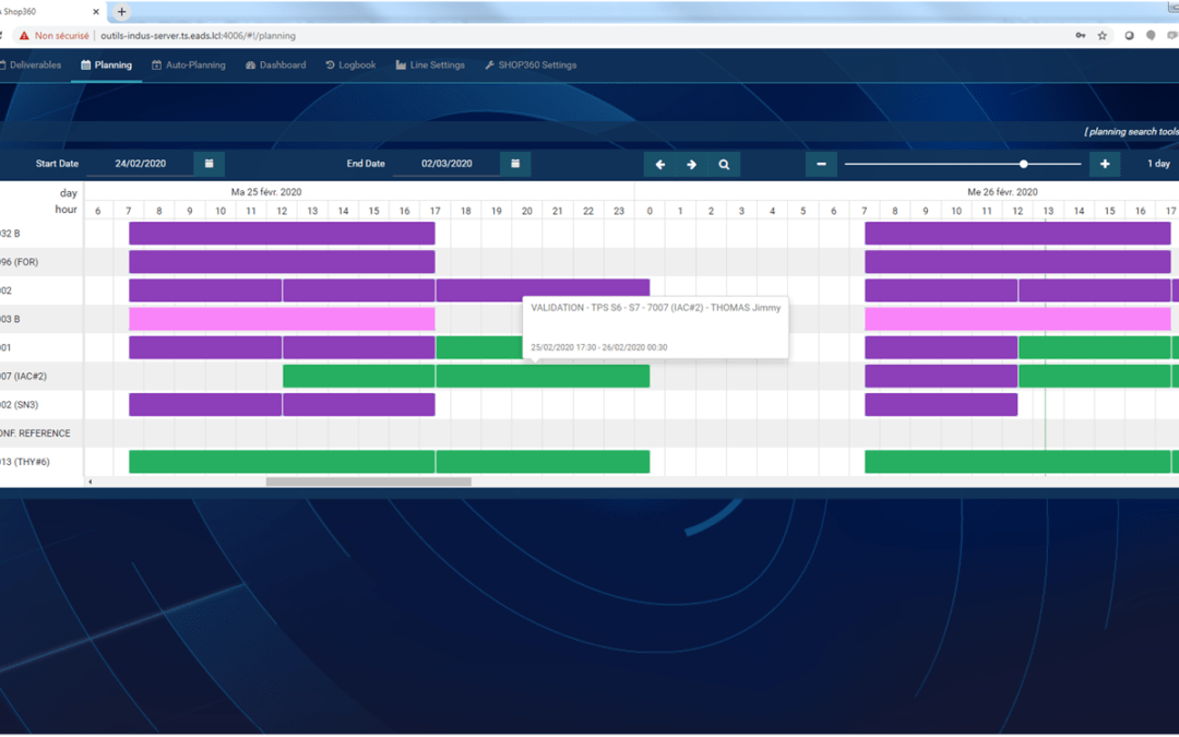 Test data management (connected shop floor)